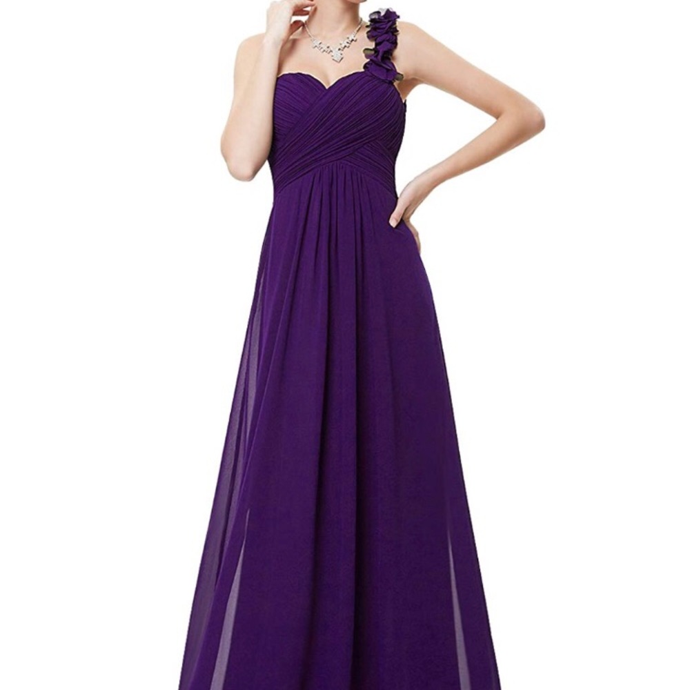 Purple chiffon dress. Basically brand new